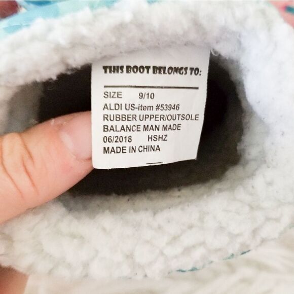 Lilly and Dan lined rain boot size 9/10 - Picture 2 of 4